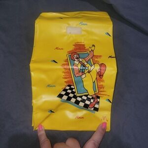 Vtg Retro 1988 McDonald's Plastic Ronald Happy Meal Vinyl Lunch Bag 11" x 6.5"